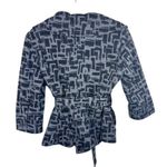 Sandro  Black Gray Collared Belted Soft Shell Trendy Dressy Button Up Jacket Sz S Photo 1