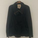 Y2K Coquette Black Zip Up Jacket Lightweight with Ruffles Size M Photo 1