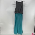 Loft sleeveless dress teal grey minimalist lightweight whimsical casual Photo 2