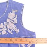 Chelsea & Theodore Embroidered Short‎ Dress Womens S Cotton Casual Blue BOHO Photo 7