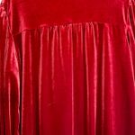 Wonderly Wine Red Velour Peasant Blouse V Neck Stretchy Comfort Photo 9
