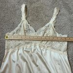 Olga Vintage Ivory Lace Trim Slip Dress Midi Full Slip Size 38 Size M Photo 3
