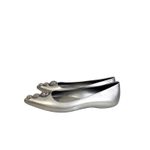 Melissa  Ballet Flats Womens 8 Silver Glam Karl Lagerfeld Pointed Toe Glitter Photo 2