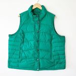 Lands' End  Bright Green Ouffer Vest Photo 7