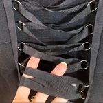 Endless Rose Revolve  Black Knitted Pencil Lace-up Front Skirt Photo 3