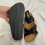 Boho Black Faux Suede Criss Cross Ankle Strap Buckle Sandals EU 38 / US 7.5 Photo 2