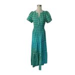 Anthropologie  Somerset Green Patterned Maxi Dress size XS Extra Small Photo 3