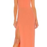 Amanda Uprichard  x Revolve Cherri Strapless Maxi Gown In Sunset Orange Peach Photo 0
