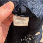 Romeo + Juliet Couture Navy Blue Floral Overlay Dress Size Large (Fits More Like a Medium) Photo 4