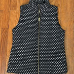 Michael Michael Kors Black & White Polka‎ Dot Puffer Vest Size Small Photo 0