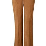 NWT $325 Theyskens Theory Dress Pants 2 Amber Gold Brown Viscose Womens Tall New Photo 0