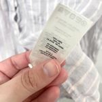 Aritzia The Group Artizia Relaxed Linen Button Front Stripe Top Blue Size XS Photo 4