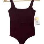 Abercrombie & Fitch Soft AF Brown Cotton Sleeveless Square Neck Bodysuit Size S Photo 0