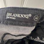 BLANK NYC The Bond Midrise Dark Gray Distressed Raw Hem Skinny Jeans Size 24 NWT Photo 5