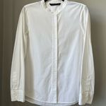 ZARA women’s button down office look white shirt in size small Photo 0