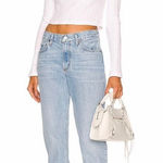 AGOLDE Women's Lyle Rift Jeans Blue Light Wash Regular Denim Pockets Size 29 Photo 0