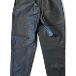 Genuine English Lamb Leather Black Pant Size 8 Photo 5