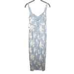 Reformation NWT  Reverie Dress Size 0 Bijou Blue Floral Maxi Formal Cocktail Photo 9