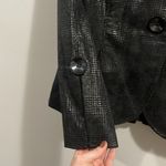 600 West Collection Jacket Black Metallic Glen Plaid Size 8 Photo 3
