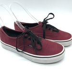 Vans  Low Top Sneakers Canvas Lace Up Burgundy Mens 6 Womens 7.5 Photo 0