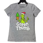 Life is Good  Womens Grinch Green Thumb Christmas Crusher Tee Small Short Sleeve Photo 0