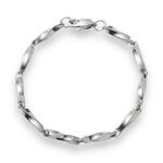 Link Chain Bracelet for Men Women Streetwear Unisex Hip Hop Style Silver Photo 0