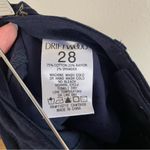 Free People NWT Driftwood Wyatt Velvet Flare Pants Navy Size 28x34 Floral Embroidery Photo 6