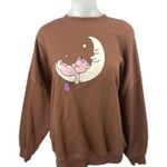 PacSun Teddy Baby Brown Long Sleeve Oversized Graphic Sweatshirt Sweater Top OS Photo 0