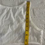 SheIn White Crop Top with Black Star Accents S Photo 6