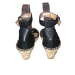 Talbots Espadrilles Womens 6.5 Used Black Leather Photo 3