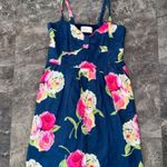 Abercrombie & Fitch Navy Blue And Pink Floral Dress Size Large Photo 0