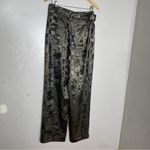 BCBGMAXAZRIA  Wide‎ Leg Metallic Foil Belted Pants Size Medium Photo 8