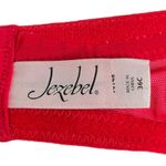 Jezebel  Zip It Up Balconette Push Up Bra Red Black Size 36C Photo 4