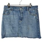 Wild Fable Blue Denim Cut Off Mini Skirt 12 Photo 1