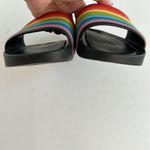 Melissa MLSA  3D rainbow stripe slides made in Brazil Size 6 Photo 3