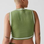 Urban Outfitters Randi Shrunken Sweater Vest NWT Size M - Green Photo 3