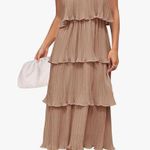 Ruffle Layered Long Midi Dress Size M Photo 0