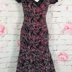 JS Collections  Embroidered Mesh Gown Carbernet Photo 2