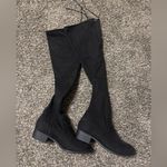 Buckle  Over The Knee Boots Size 7 New Velvet Black Tall Photo 2