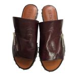 1. State  Cadwyn Burgundy Leather Zipper Studded Slide Sandal Photo 54