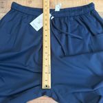 Halara  NEW Wmn Navy Blue Pull-On Palazzo Flowy Wide Leg Pants Sz L Drawstring Photo 6