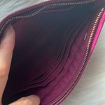 Coach  Burgundy Crossgrain Clutch Wristlet Wallet 9x5 Photo 3