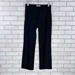 Good American Compression Shine Straight Crop Pants in Black 001 Size 4/27 Photo 1