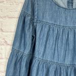 Madewell  Medium Denim Tiered Blouse Photo 4