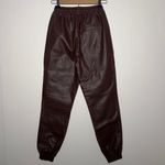Streetwear Society  Leather Joggers Brown Pants Size XS Photo 3