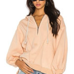 Free People oversized High Road Pullover size Small quarter-zip hoodie pink Photo 0