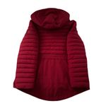 Tommy Hilfiger Women's Red Stretch Quilted Jacket full zip Hooded Small Photo 2
