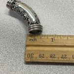 Vintage 925 Sterling Silver Ornate Filigree Tube Bead Charm Scrollwork Pendant Photo 7