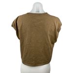 ZARA  Women's Brown Crew Neck Sleeveless Boxy Cropped Muscle Tee Tank Top Size L Photo 1