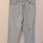 Levi's Levi’s Ribcage Straight Ankle In Bleach Shredded Knee Photo 0